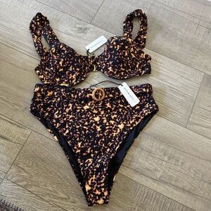 We Wore What Tortoise Shell Bikini Set